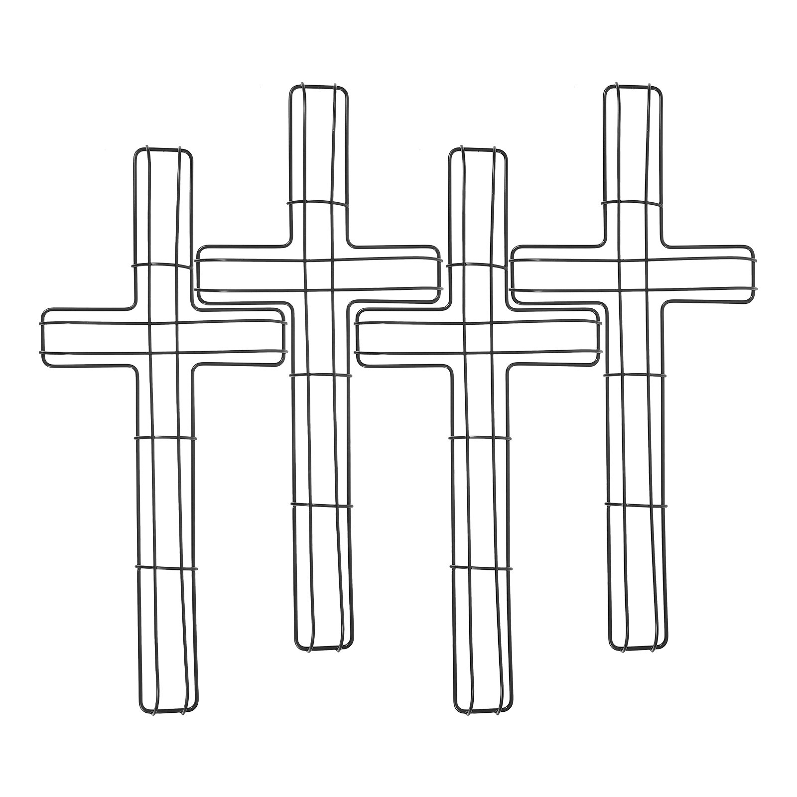 Wreath Form Wire - 4Pcs Iron Flower Wreath Cross Frame