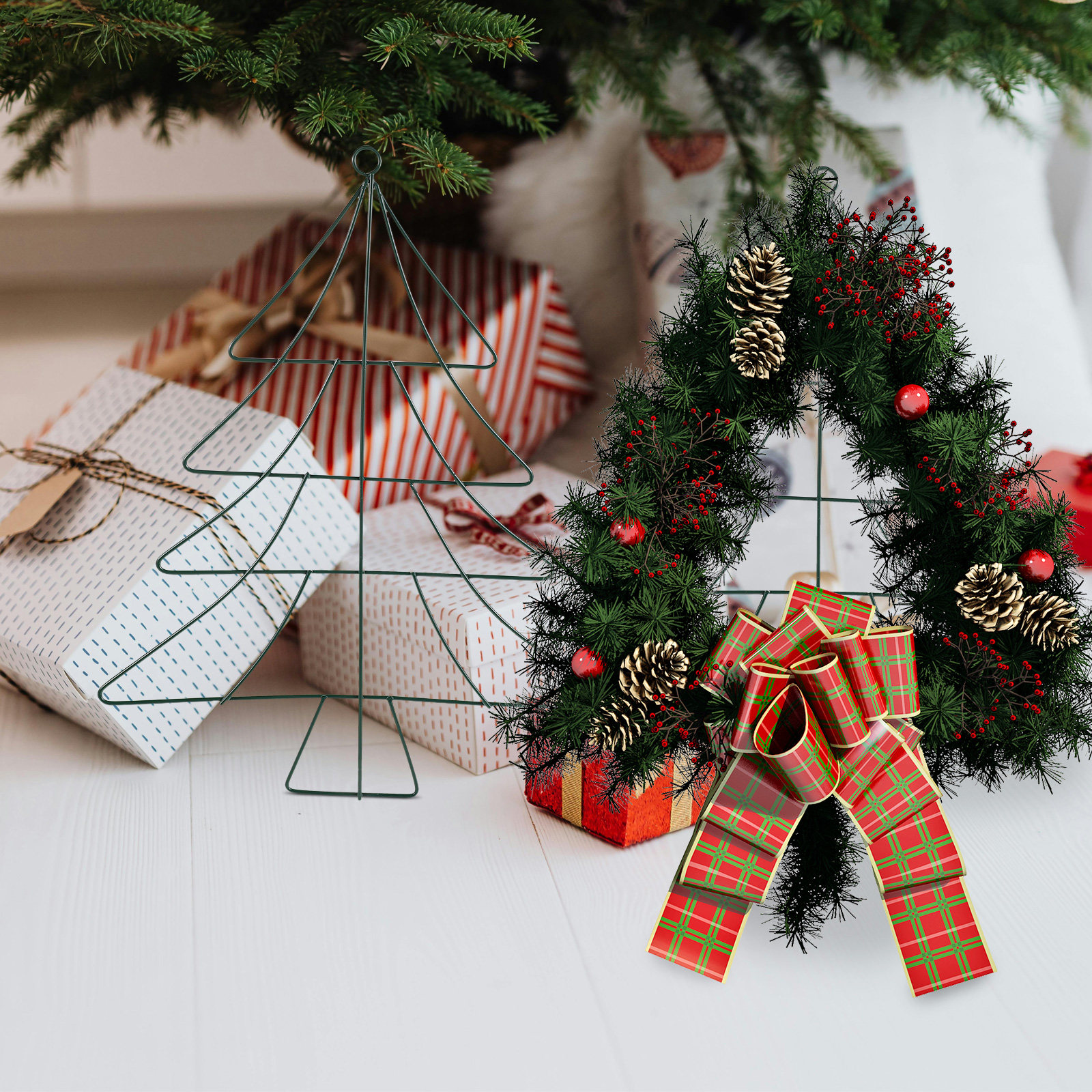 Wreath Form Wire - Christmas Tree Shaped Wreath Form Iron