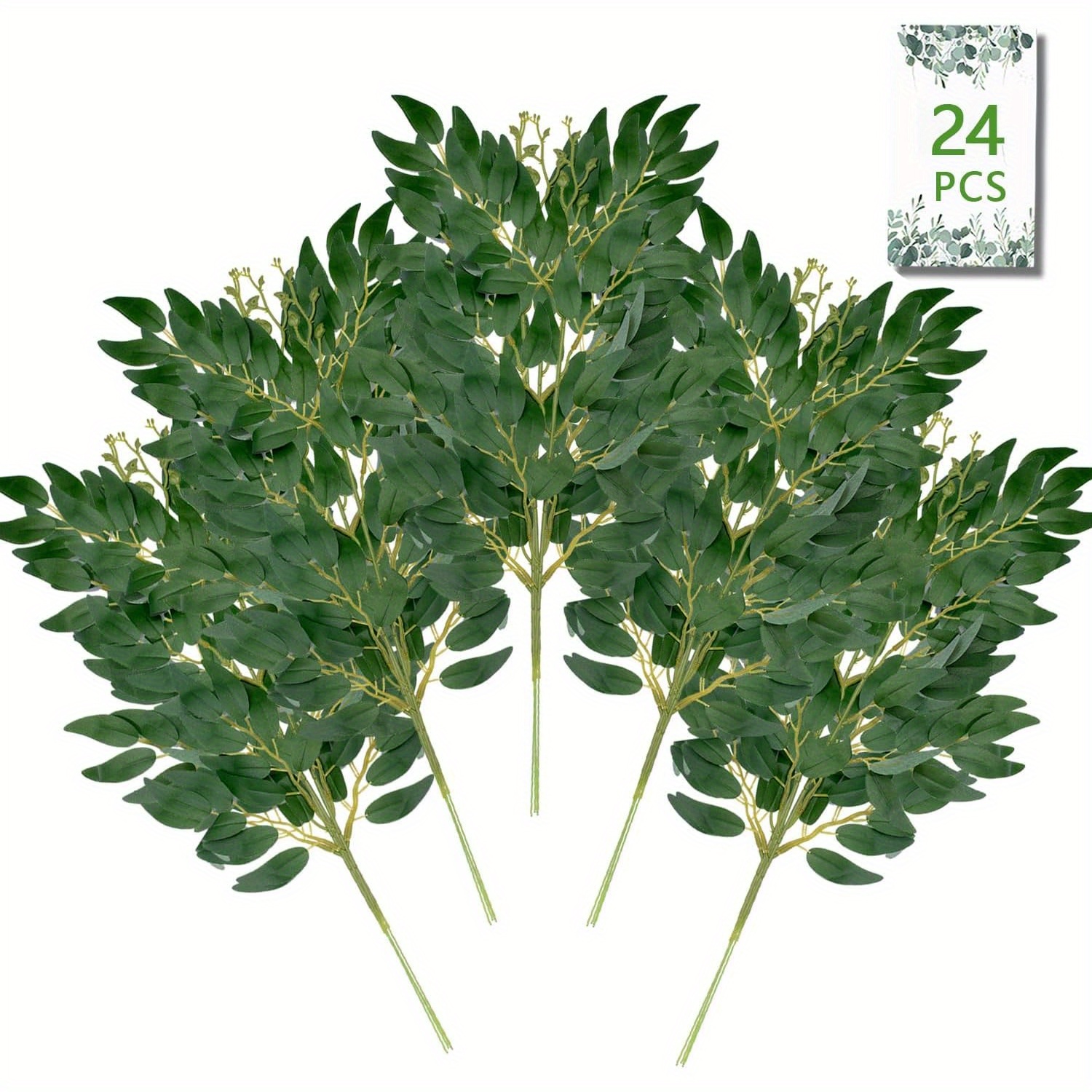 24Pcs Artificial Italian Ruscu - Ruscus Stem Faux review and price