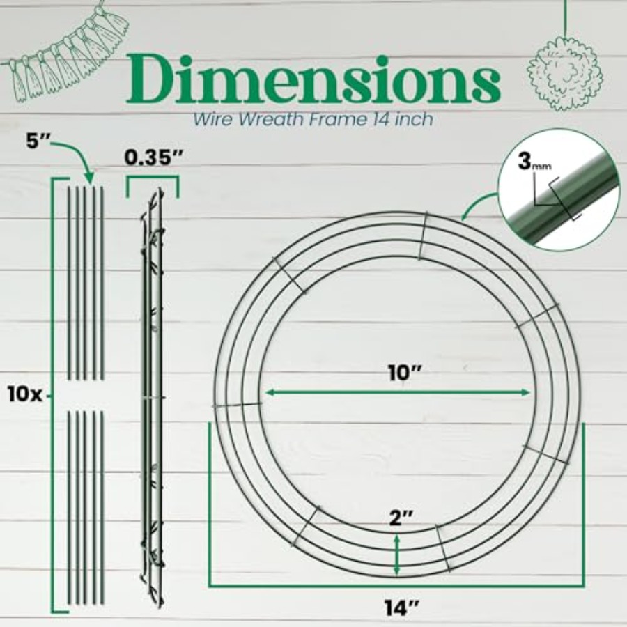 2-Pack 14 Inch Wire Wreath Fra - Wreath Form Wire review and price