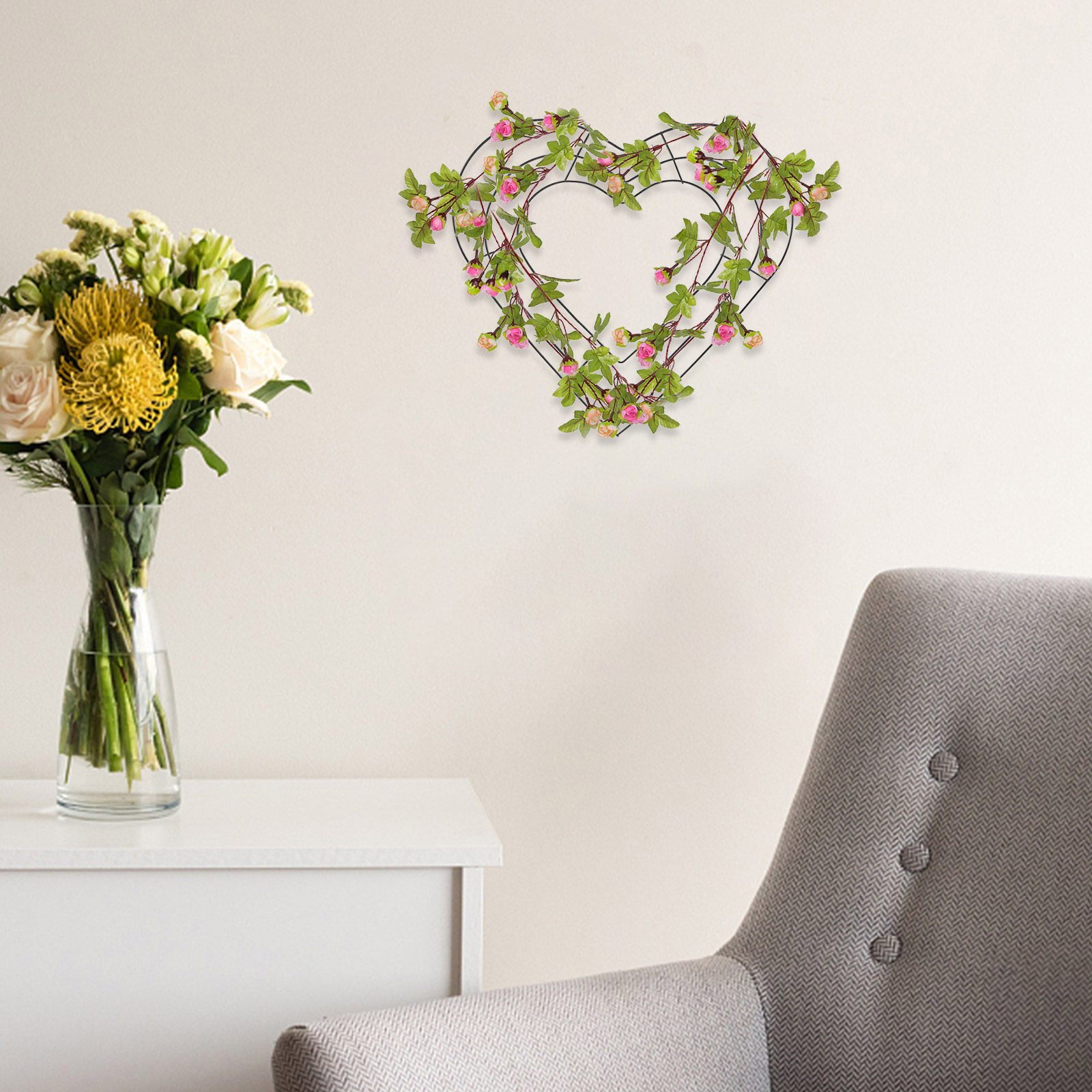 2 Pcs Flower Garland Heart Sha - Wreath Form Wire review and price