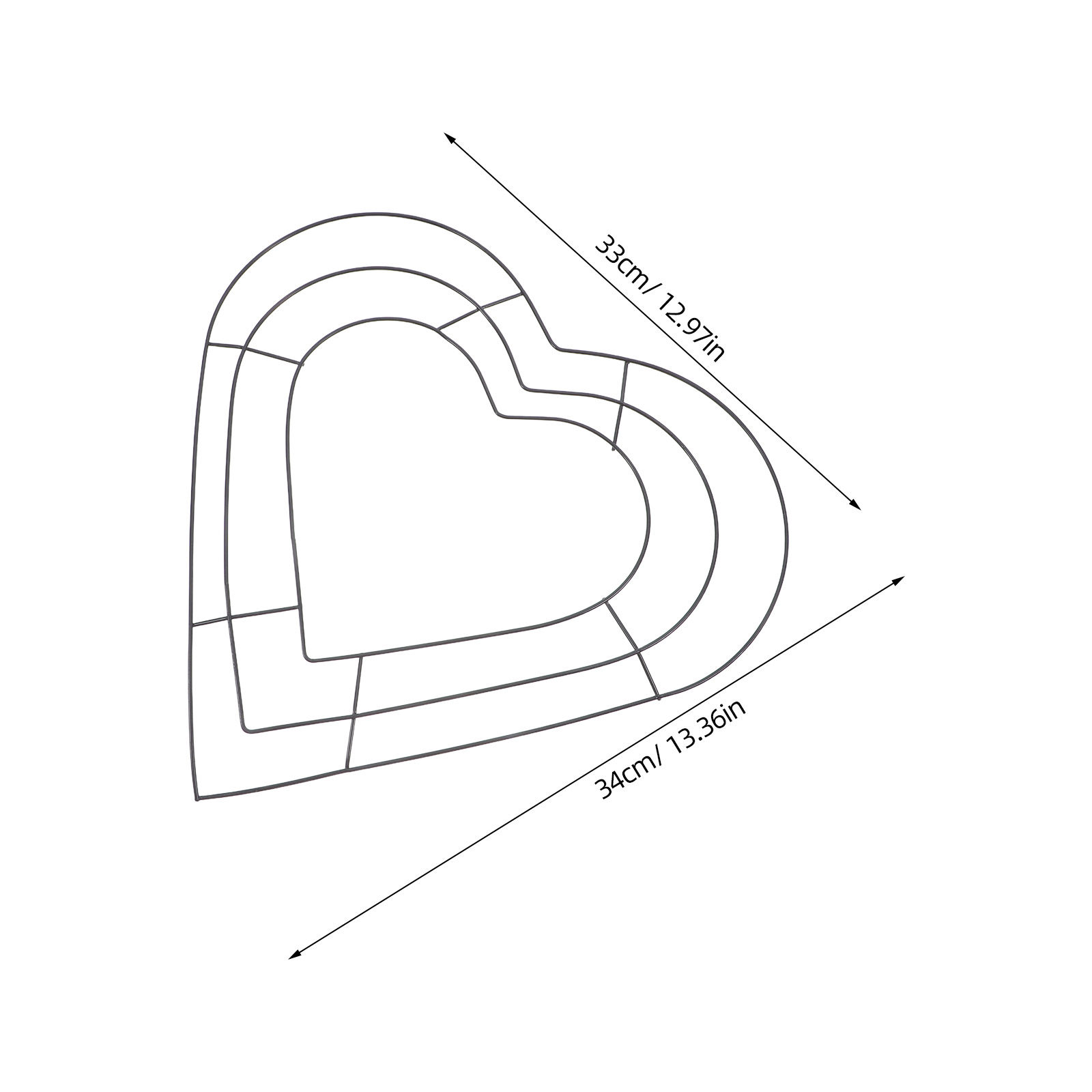 2 Pcs Flower Garland Heart Sha - Wreath Form Wire review and price