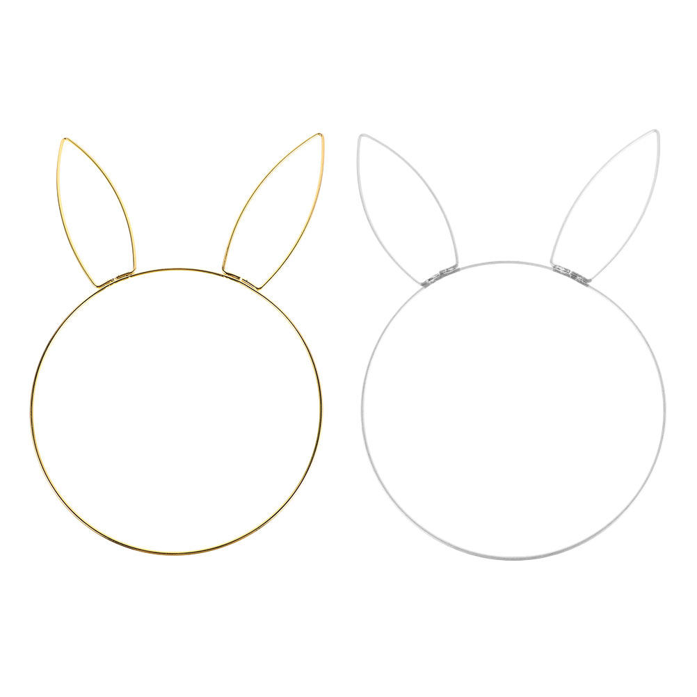 2Pcs Rabbit Head Floral Wreath - Wreath Form Wire review and price